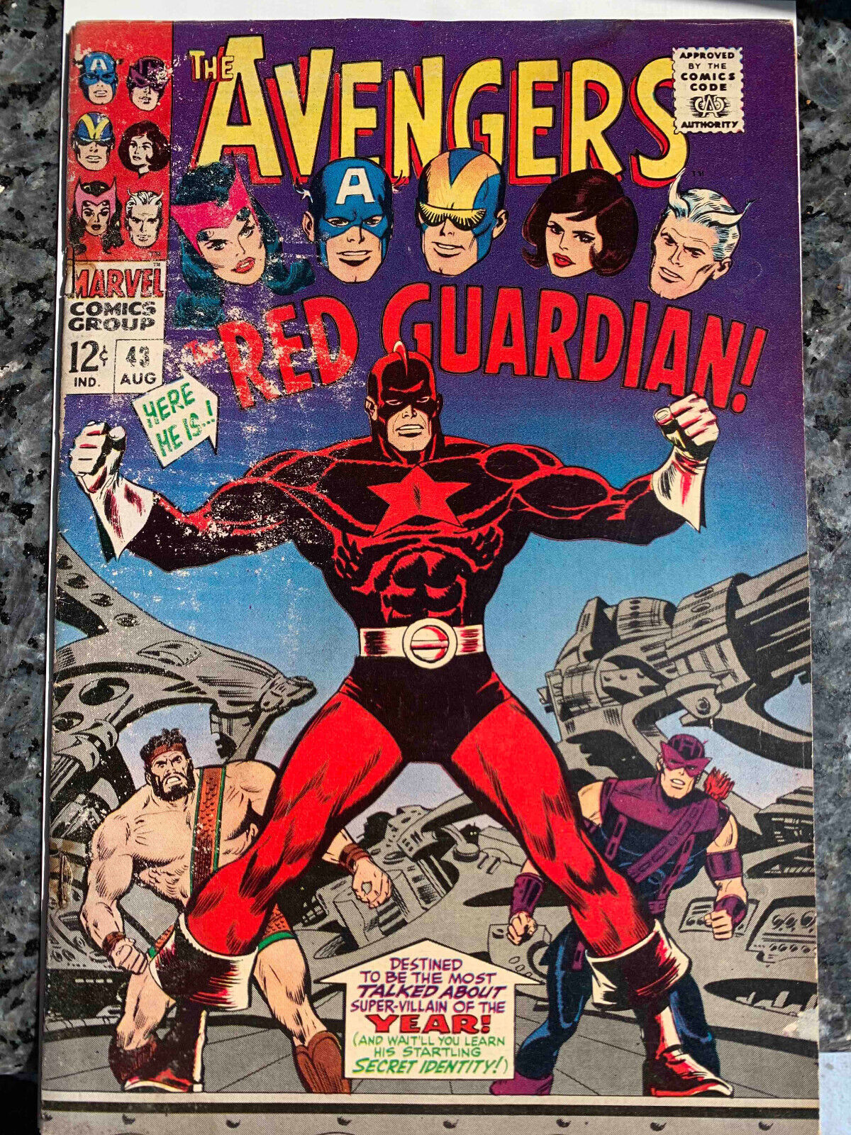 AVENGERS #43 KEY 1ST APPEARANCE RED GUARDIAN BLACK WIDOW QUALITY READER COPY
