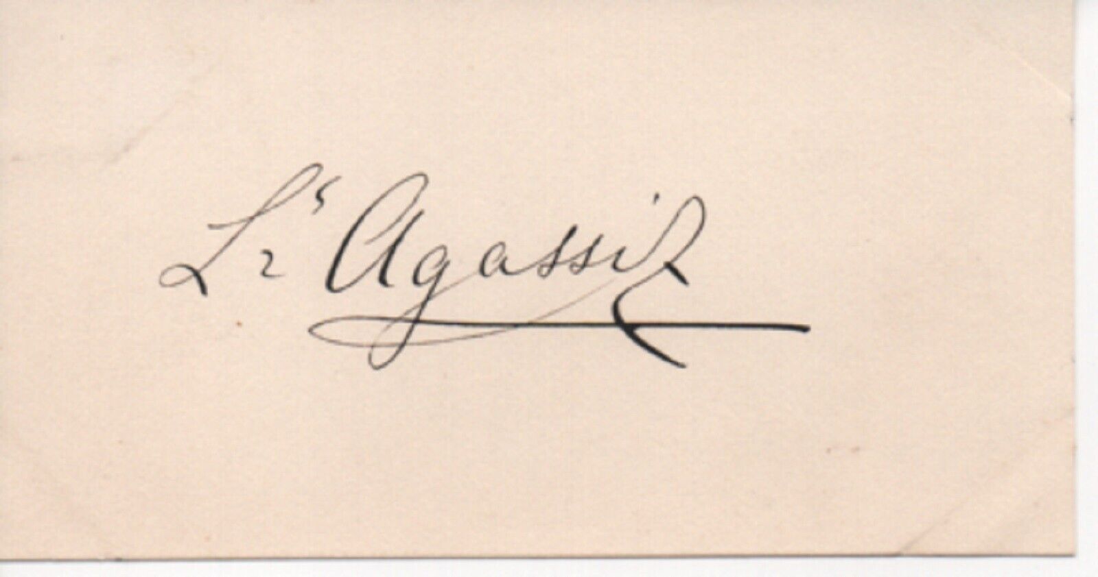 Louis Agassiz  signed card