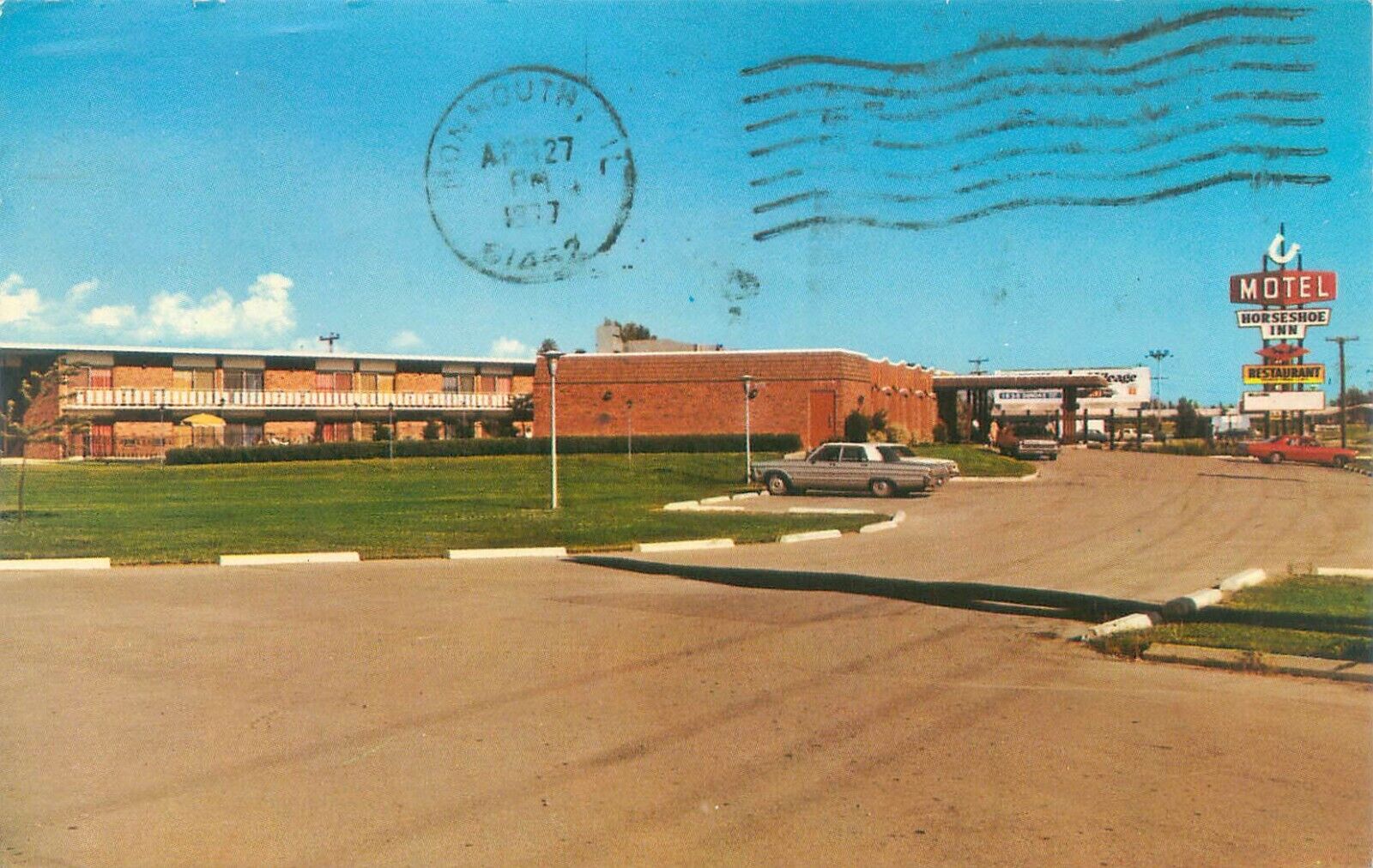 London ON Ontario Canada Horseshoe Inn Motel 1977 Chrome Postcard Used