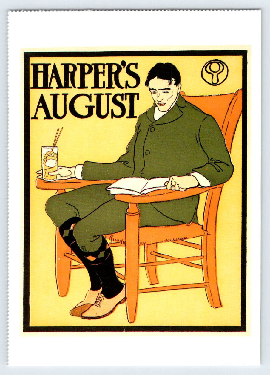 August 1898 Harper\'s Magazine Edward Penfield Reprint Postcard BRL18