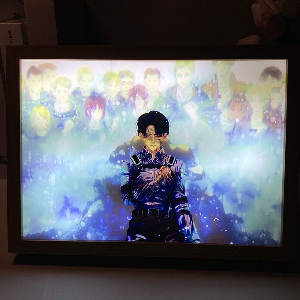 Attack On Titan Levi Anime USB Tab Seri Night Lamp Desktop Decor Cosplay Gift