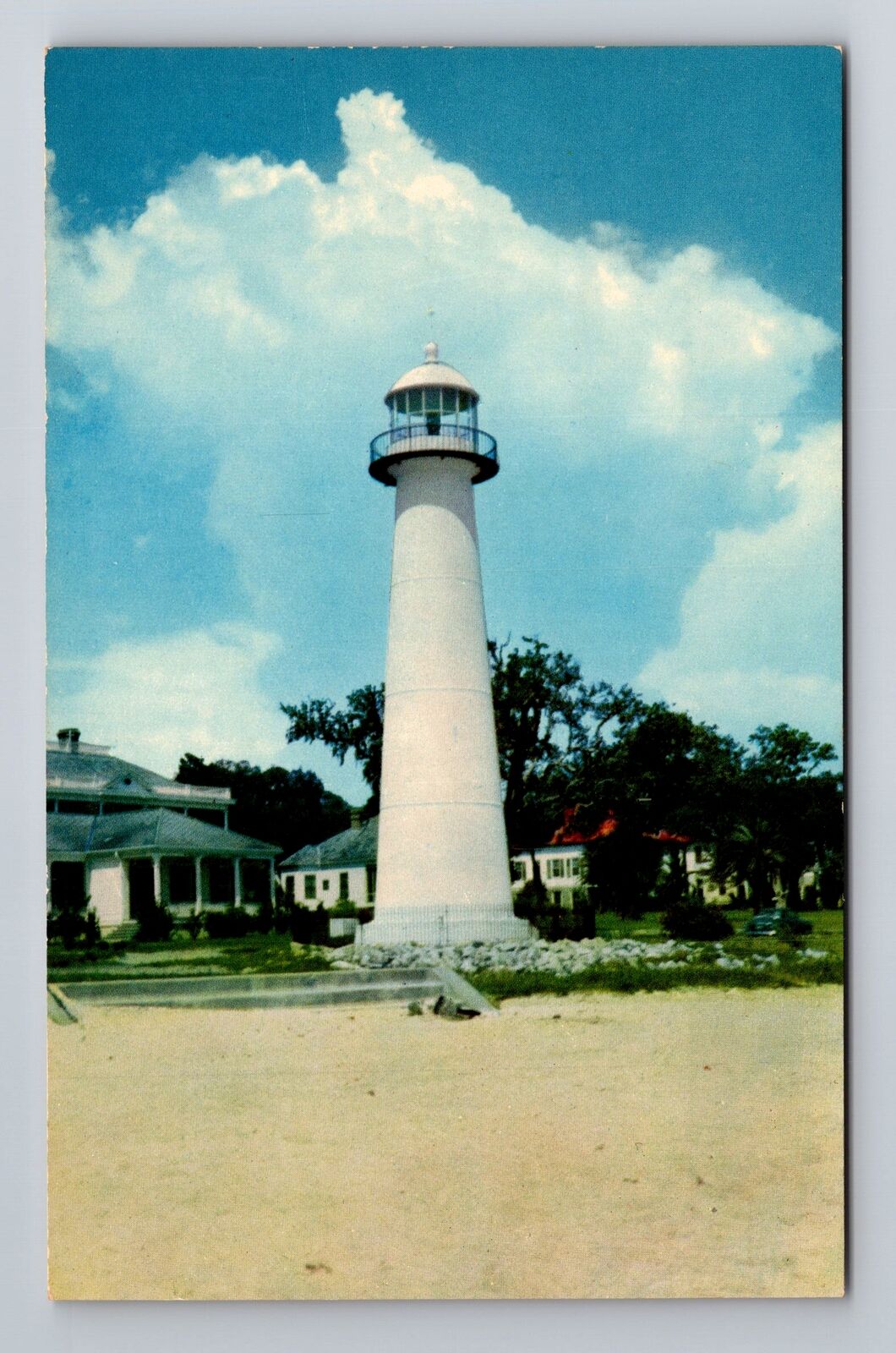 Biloxi MS-Mississippi, Biloxi Lighthouse, Antique, Vintage Postcard
