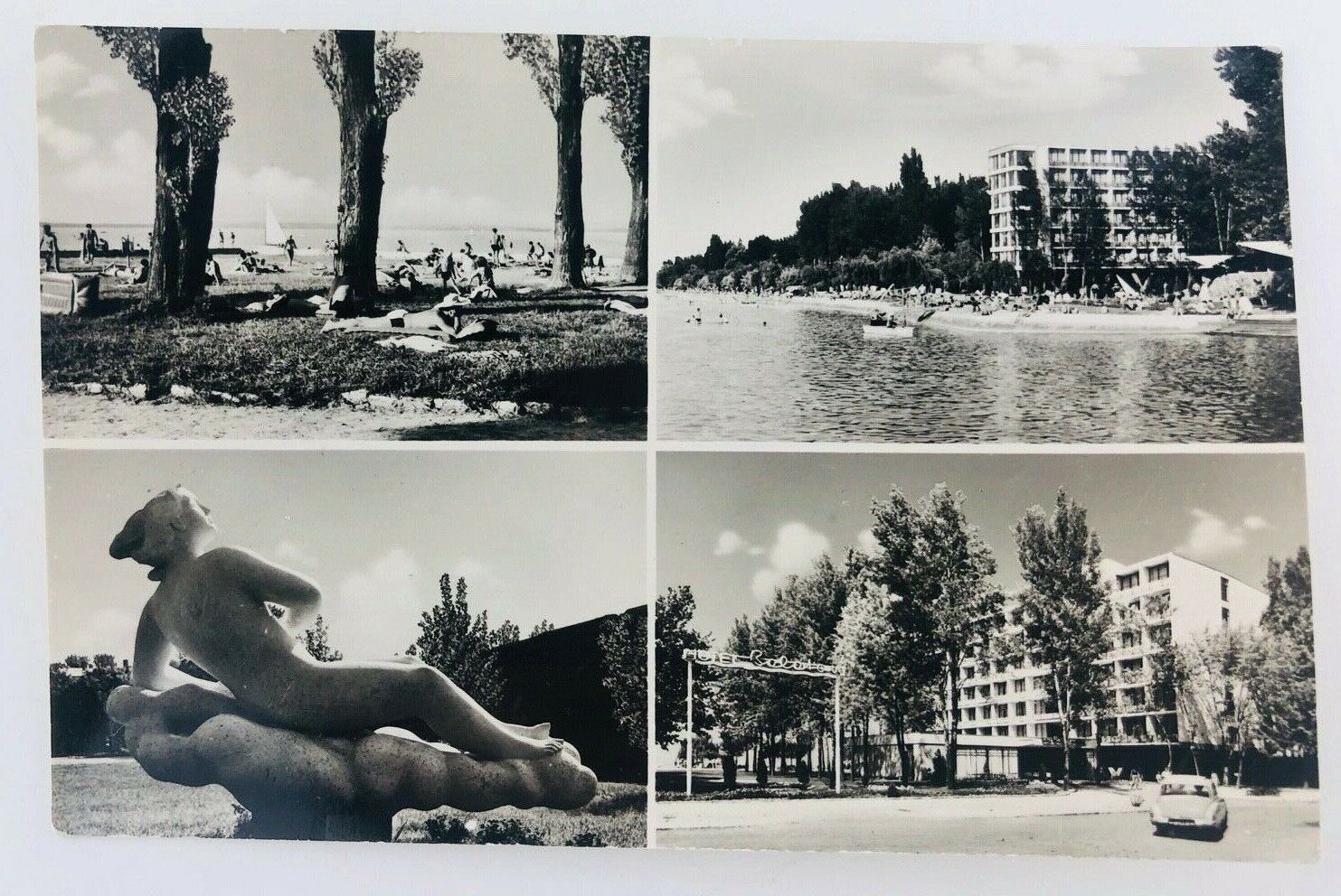 Vintage Siofok Hungary RPPC Various Beach Scenes Postcard 