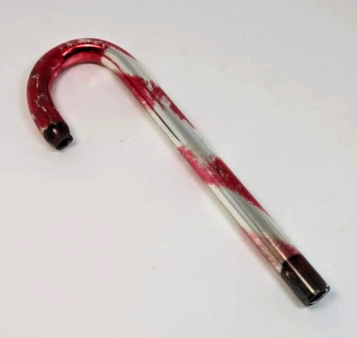 Kentlee Mercury Glass Red Silver Candy Cane Ornament 6.5\