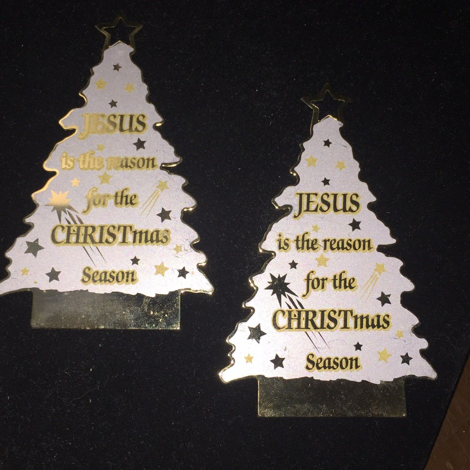 Vintage Gloria Duchin Jesus Is The Reason For The Season Ornaments Engravable