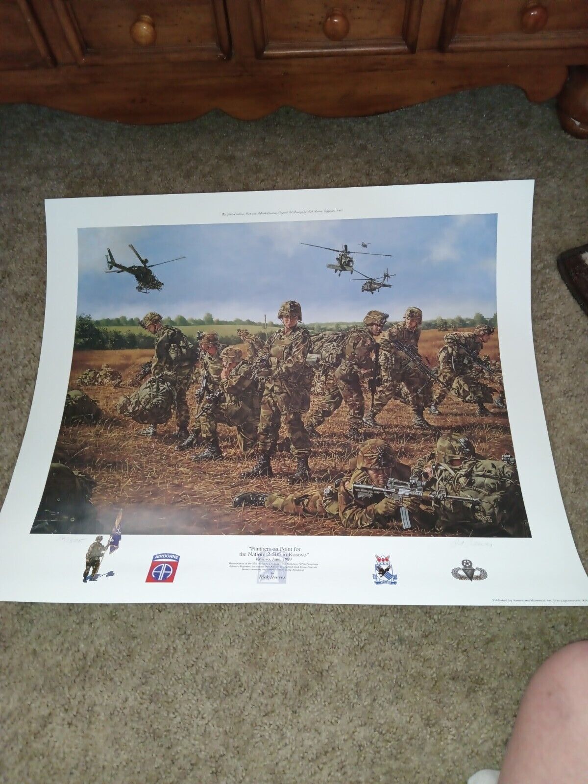 PANTHERS ON POINT by Rick Reeves KOSOVO 82nd AIRBORNE Ltd Ed Signed print 