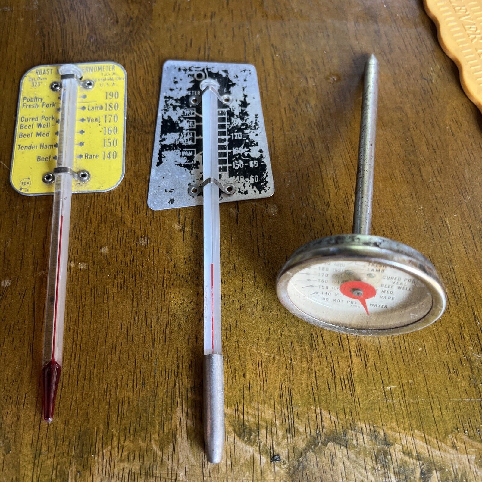 vintage metal thermometer Lot