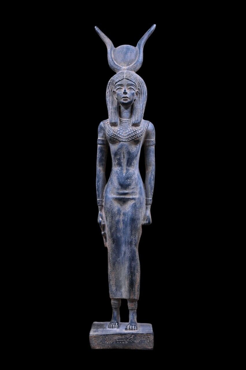 UNIQUE LARGE ANCIENT EGYPTIAN Statue of Hathor of Heaven,love,beauty Handmade
