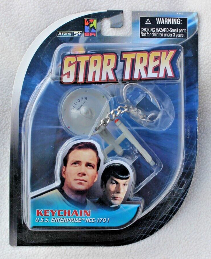 NEW #1354 STAR TREK KEYCHAIN U.S.S. ENTERPRISE NCC-1701 IN PACKAGE COLLECTIBLE