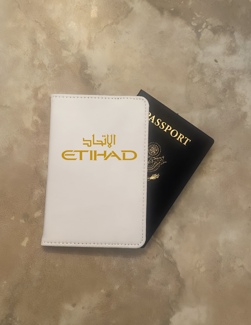 Etihad Airways Passport Wallet  UAE Airline Tourist Card Travel Document Holders