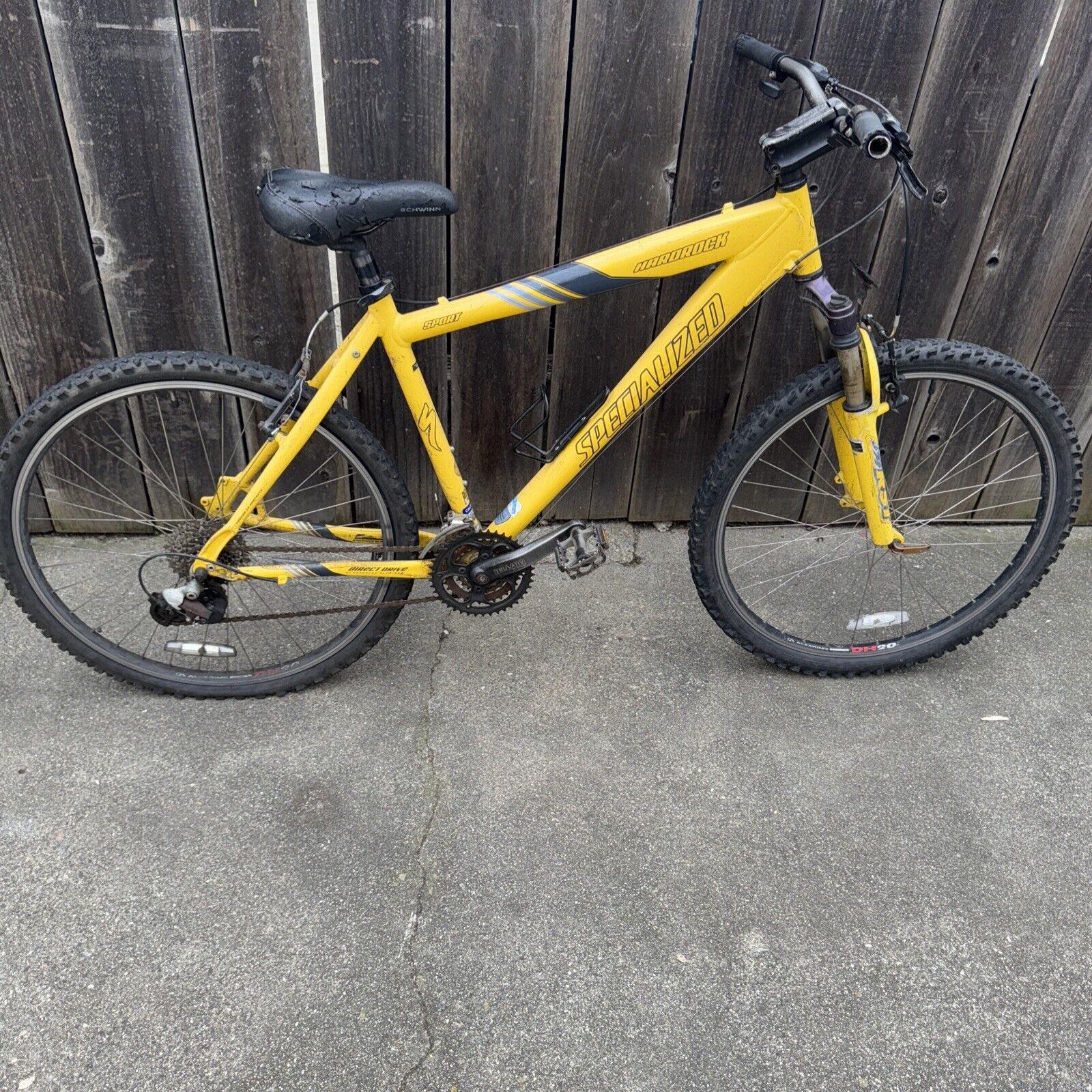 Specialized Hardrock Mountain Bicycle Sport Yellow Direct Drive 60 Inches