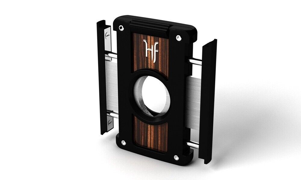 Hf Barcelona Madera Wood finish Cigar Cutter/Case -rare sold out in stores