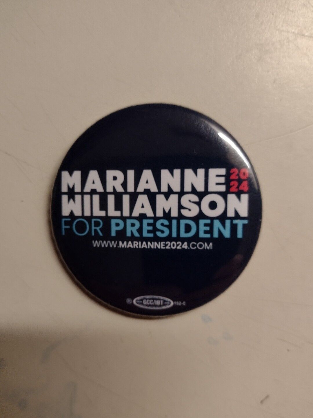 Marianne Williamson 2024 Presidential Candidate Official Campaign Button