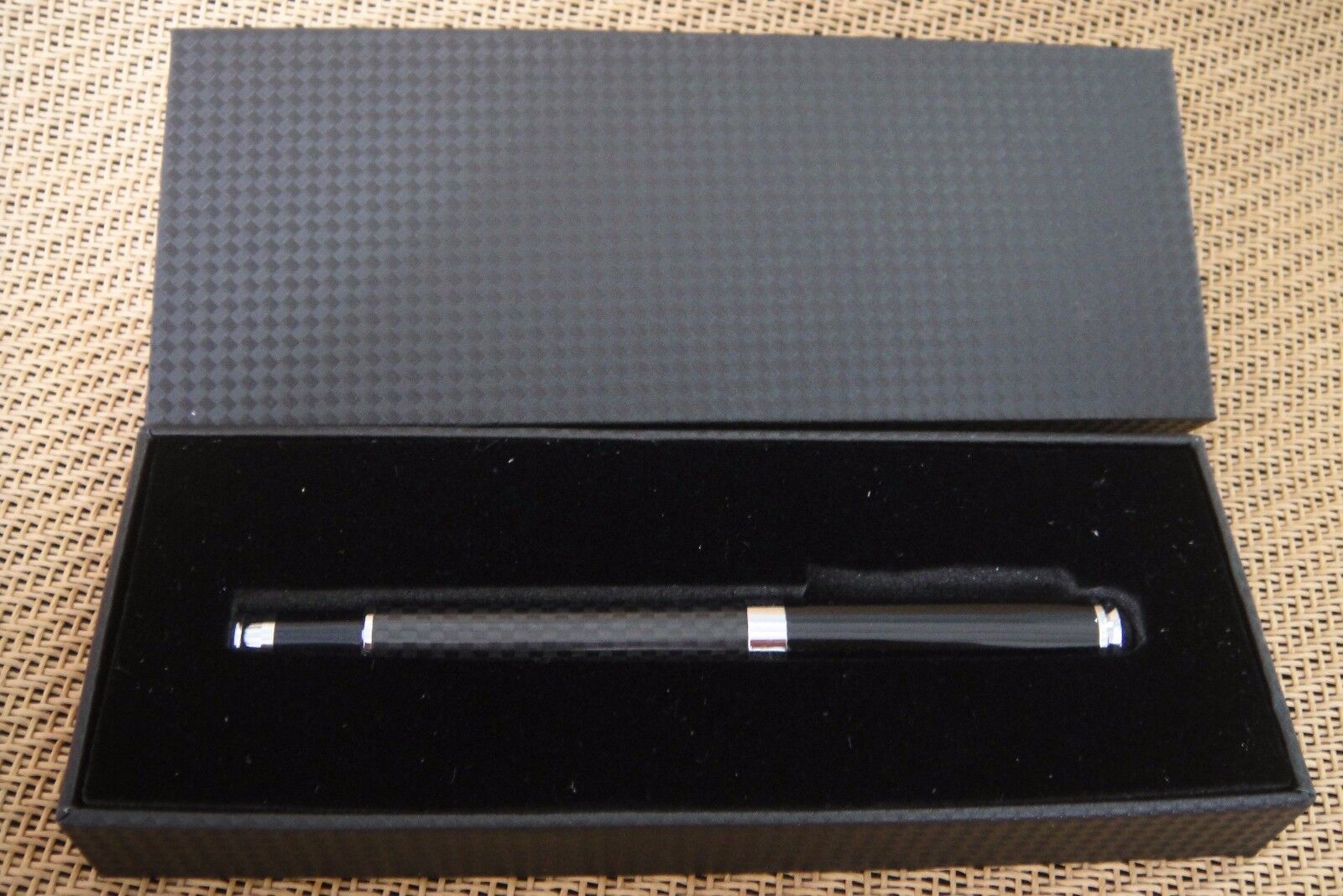 Real Carbon Fiber Stylus Ballpoint Roller Ball Pen for Signature Office Contract