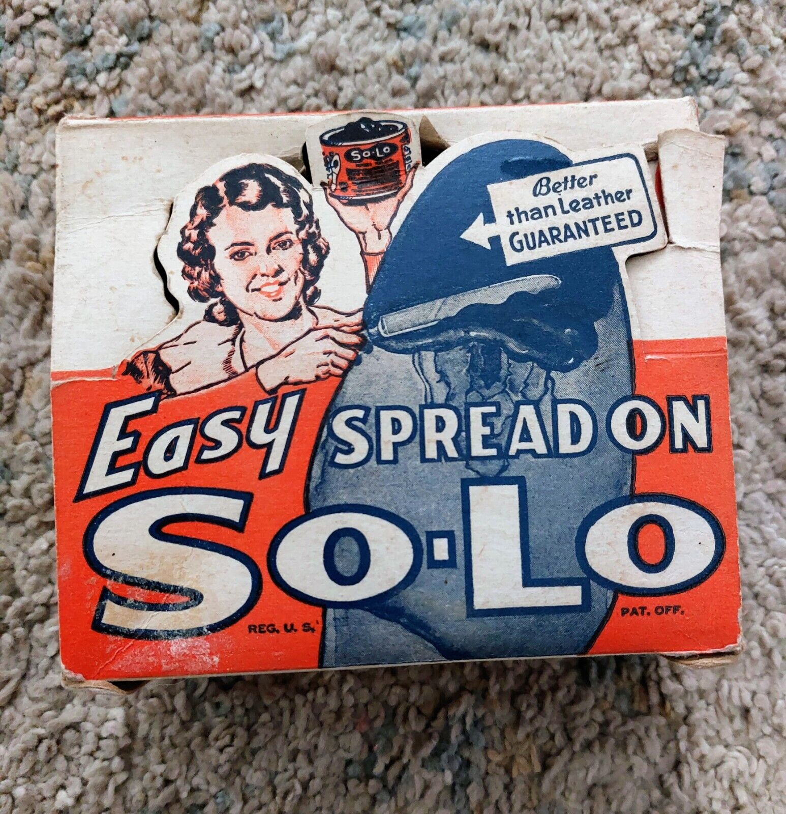 Vintage Advertising  Easy Spread On So-Lo