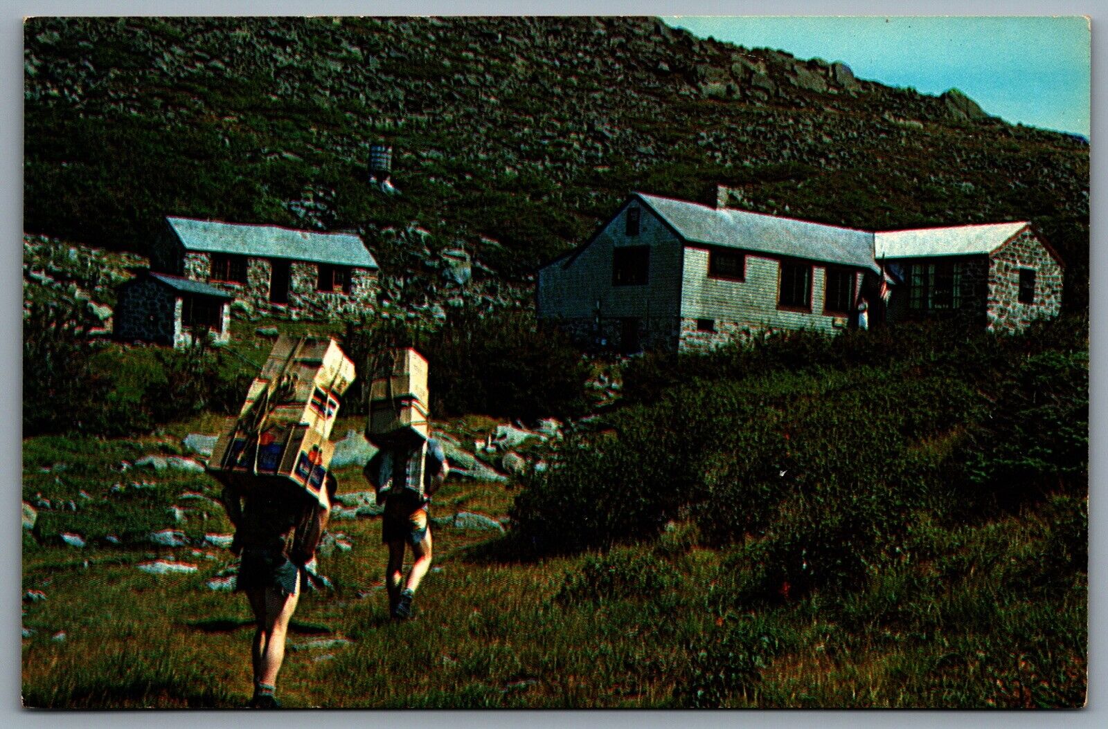 Postcard Randolph NH c1960s Hut Boys Appalachian Mountain Club Huts System