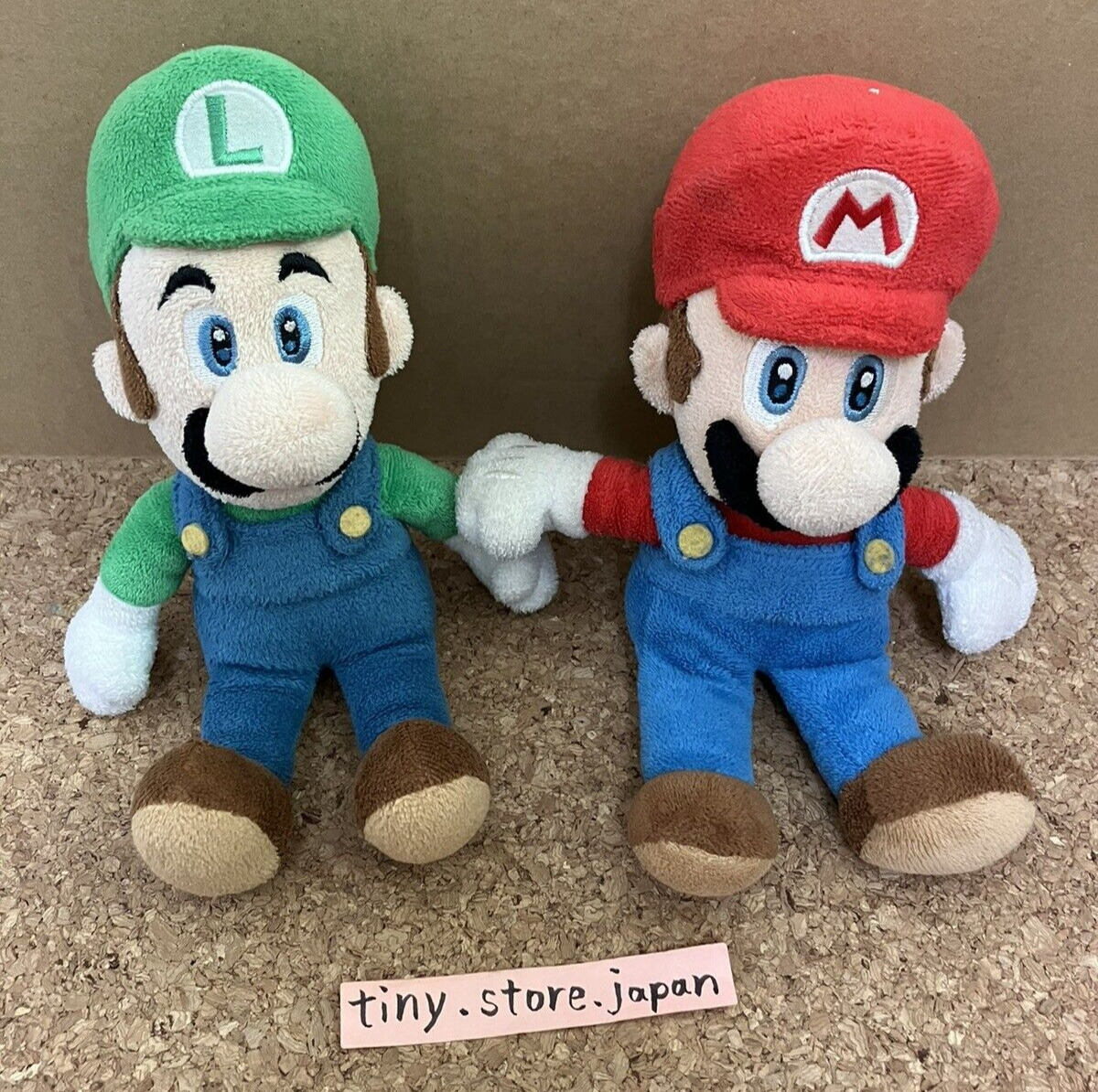 Sanei Super Mario Plush Toy Luigi & Mario Set Japan SS011-131 SS007-106 Rare