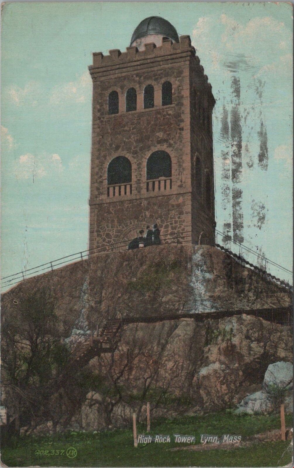 Postcard High Rock Tower Lynn MA 1912
