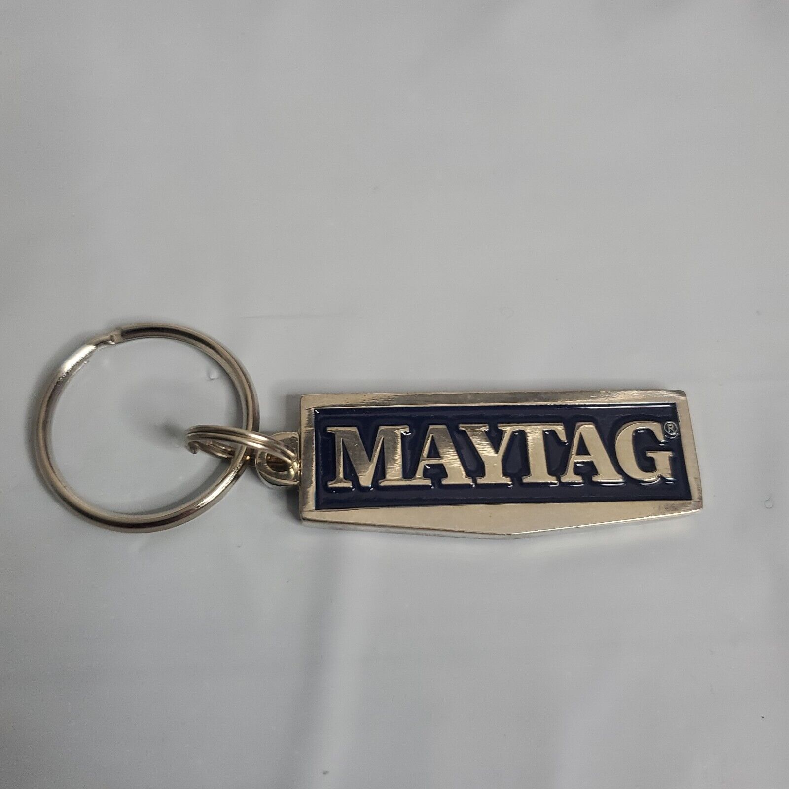 Vintage Maytag Company Keychain Service Award Collectible Advertising Chrome NEW