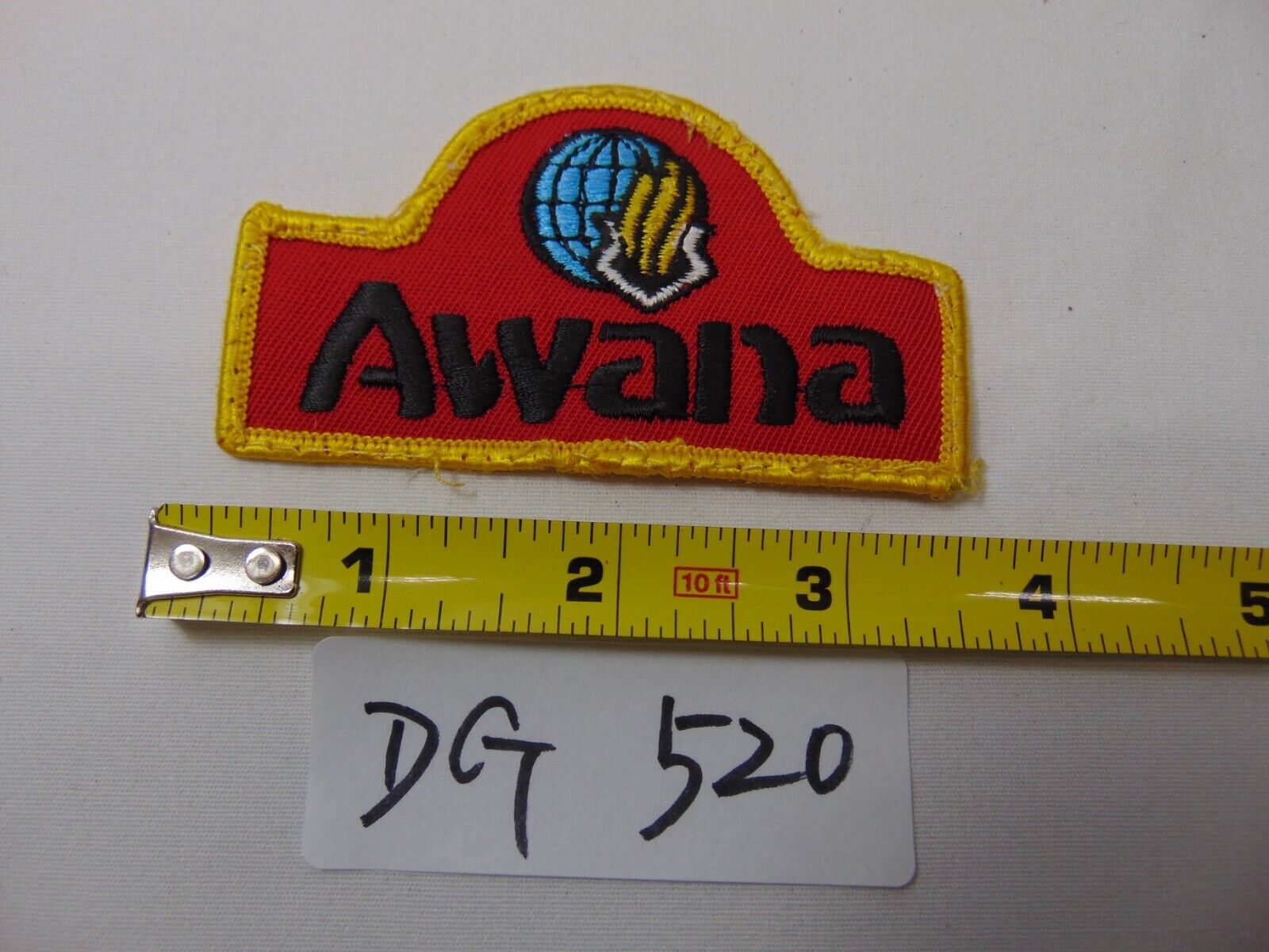Vintage  Awana Clubs Embroidered Patch Badge Globe Rare