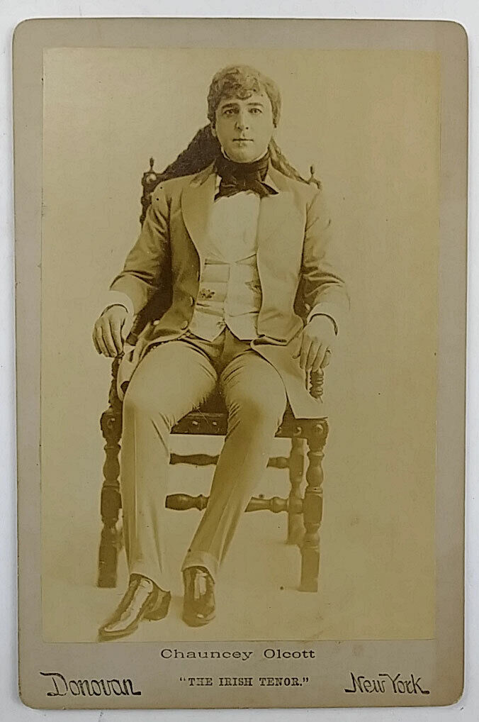 Antique Victorian Chauncey Olcott The Irish Tenor Cabinet Card Donovan New York