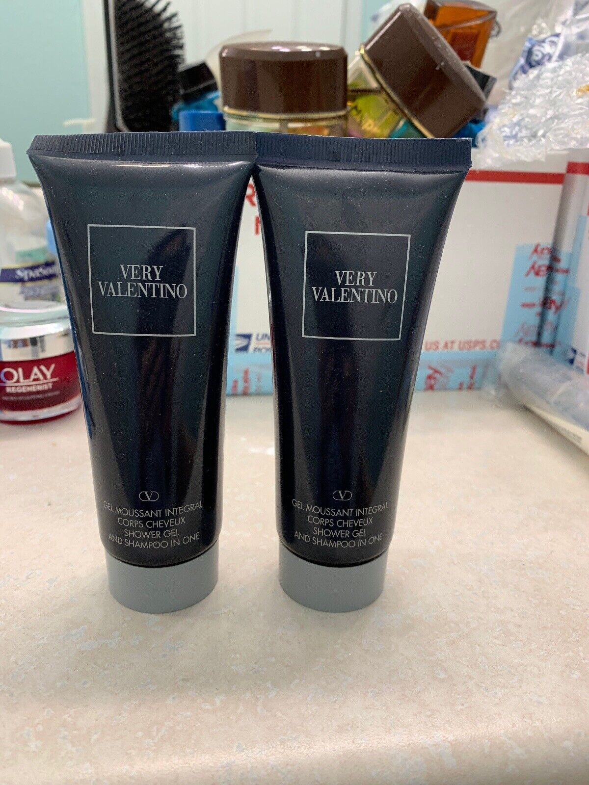 2 Tubes VERY VALENTINO by Valentino Shower Gel for Men 3.3 Fl.oz Homme 100 ml He