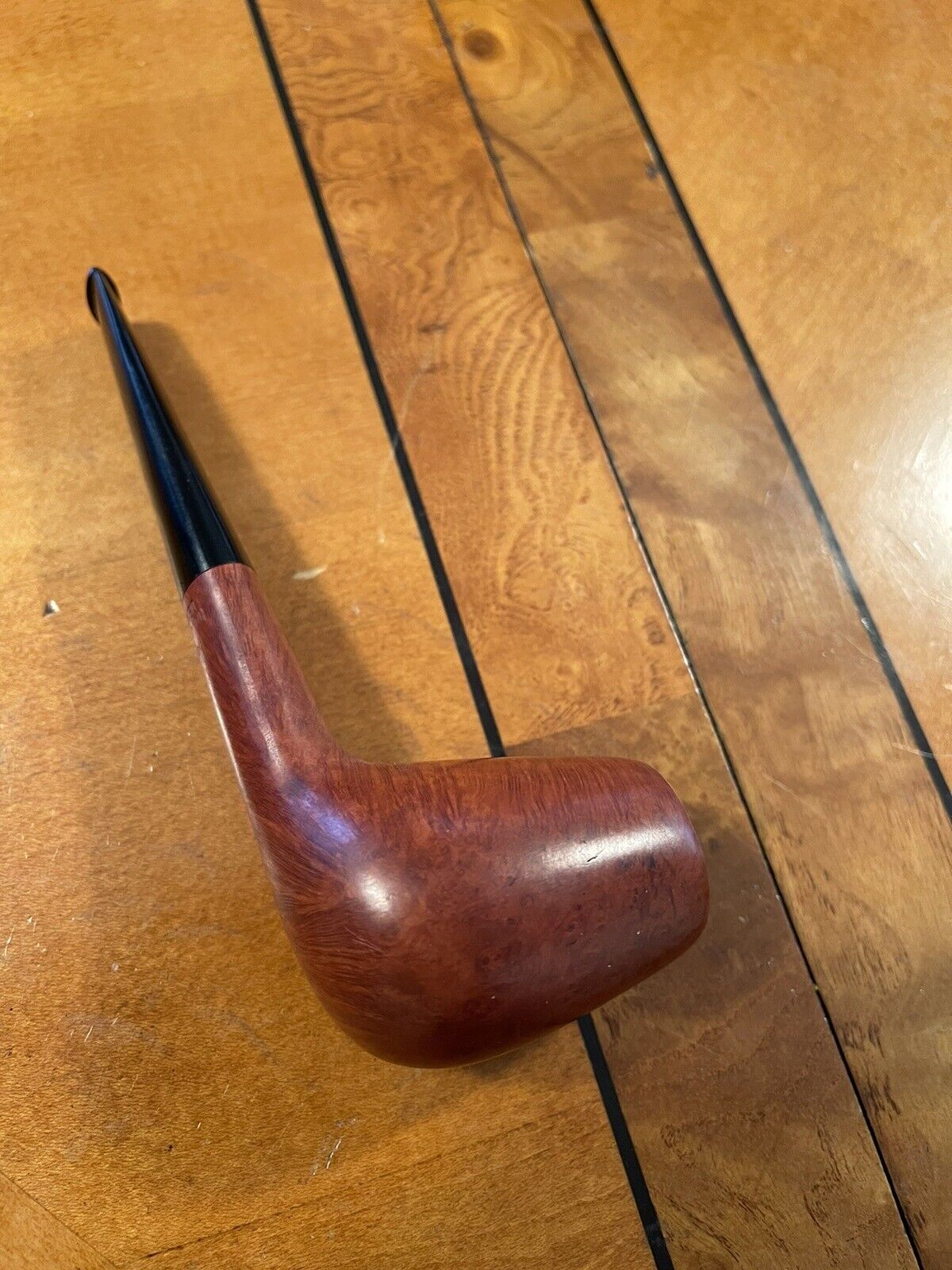 P. Holtorp Estate Pipe Denmark Canted Billiard Oval Shank Gorgeous Grain