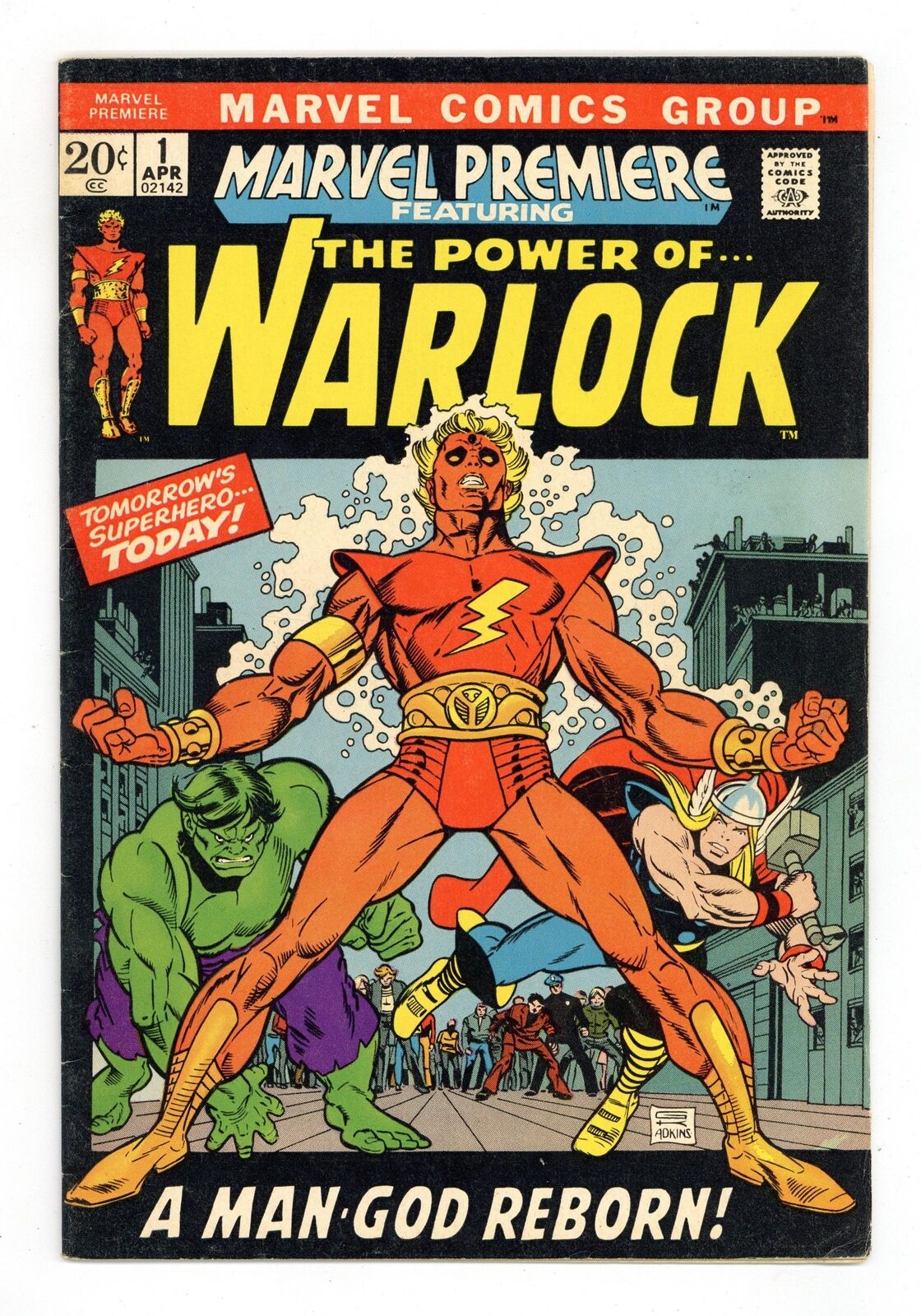 Marvel Premiere #1 VG+ 4.5 1972 1st app. Warlock