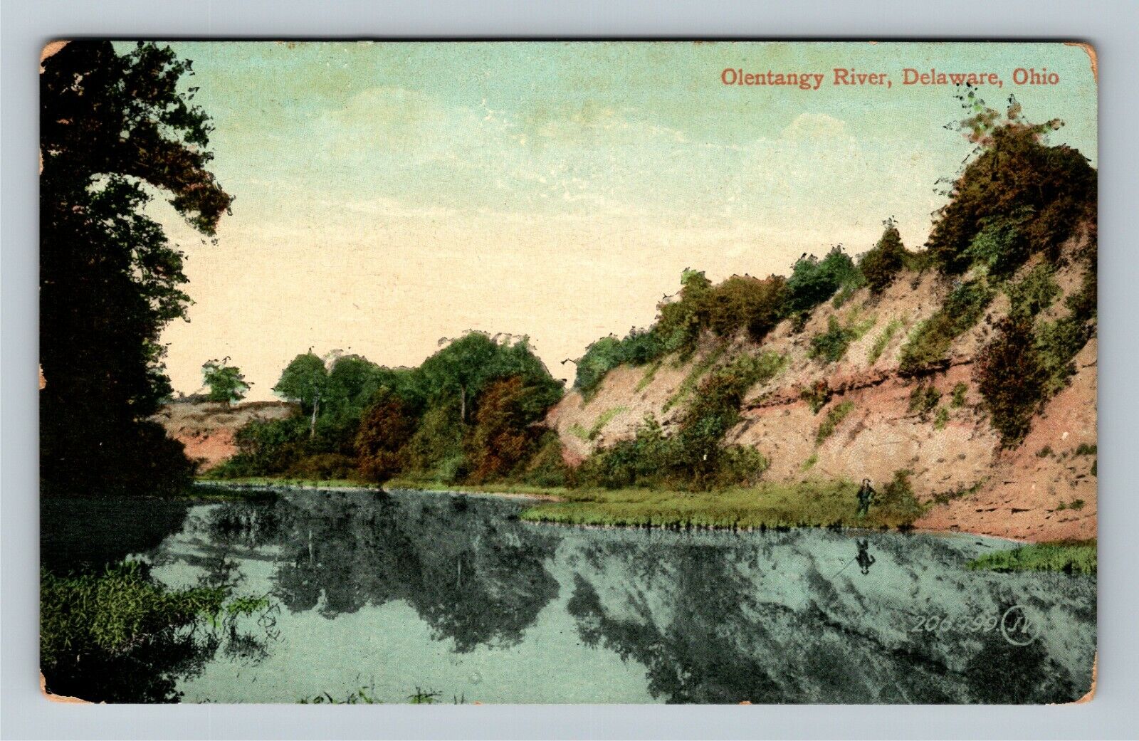 Delaware OH, Olentangy River, Ohio Vintage Postcard