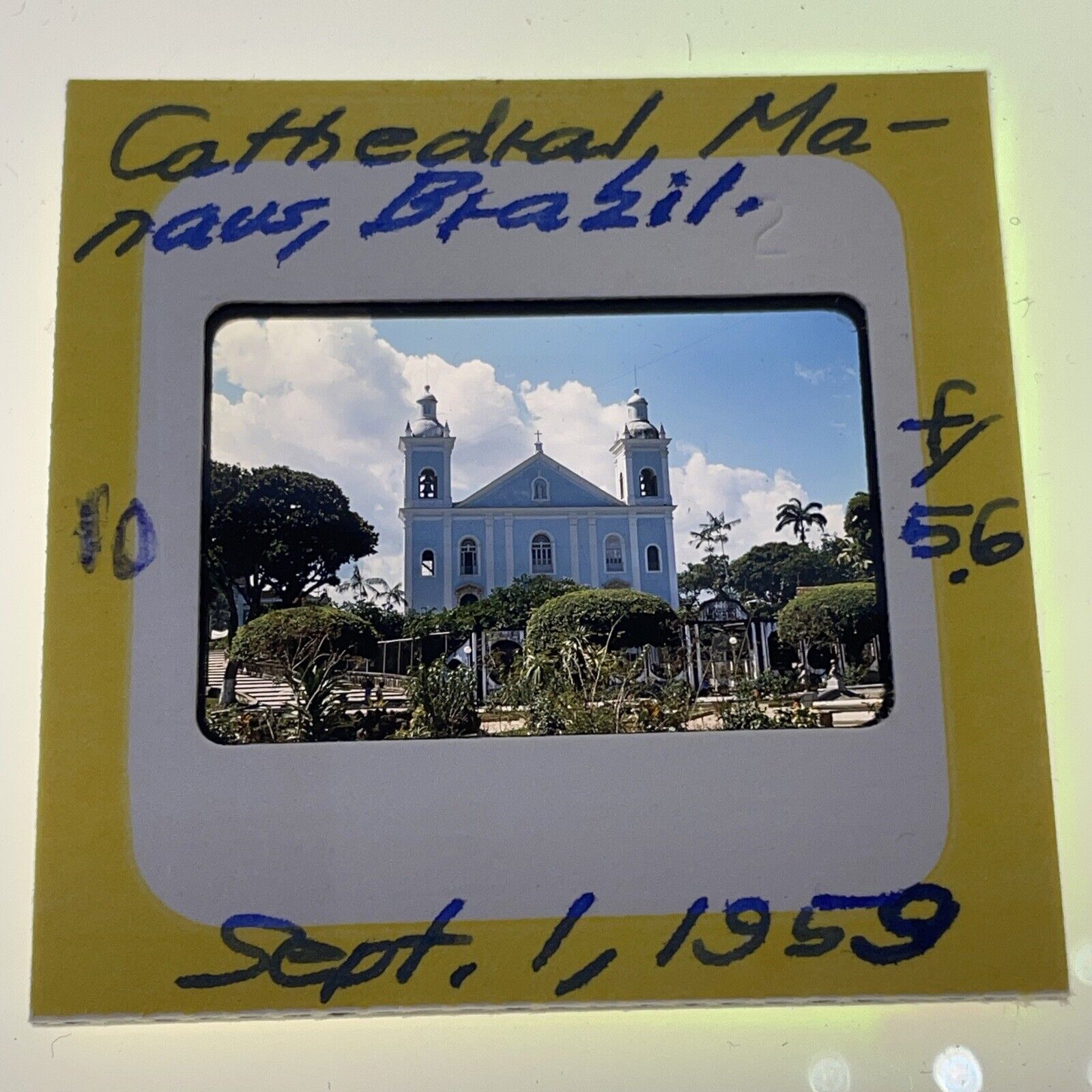 Original 35mm slide 1959 Manaus Cathedral BRAZIL Kodachrome #10