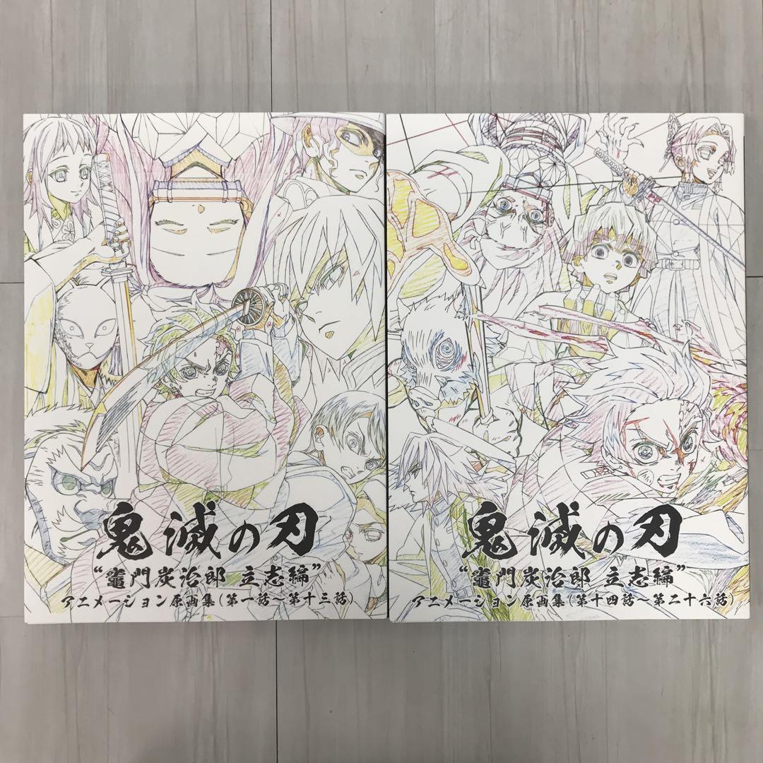 Demon Slayer Kimetsu no yaiba Art book Limited 2 set Episodes 1 to 26 anime used
