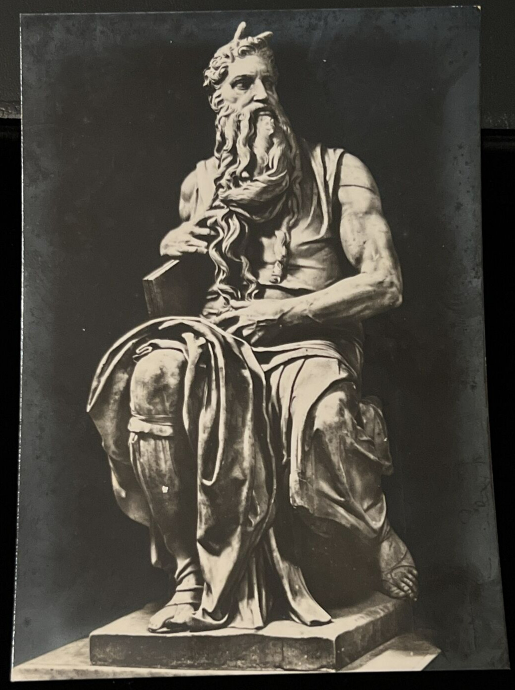 Moses by Michelangelo ~ Rome Italy Italian Art Statue Vintage RPPC Postcard