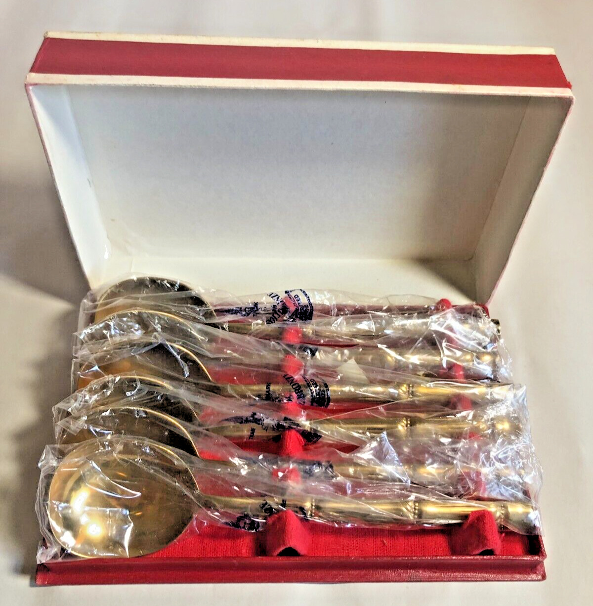 Lot of 6 Thailand Solid Pure Nickel Bronze Flatware SOUP Spoons Never Used