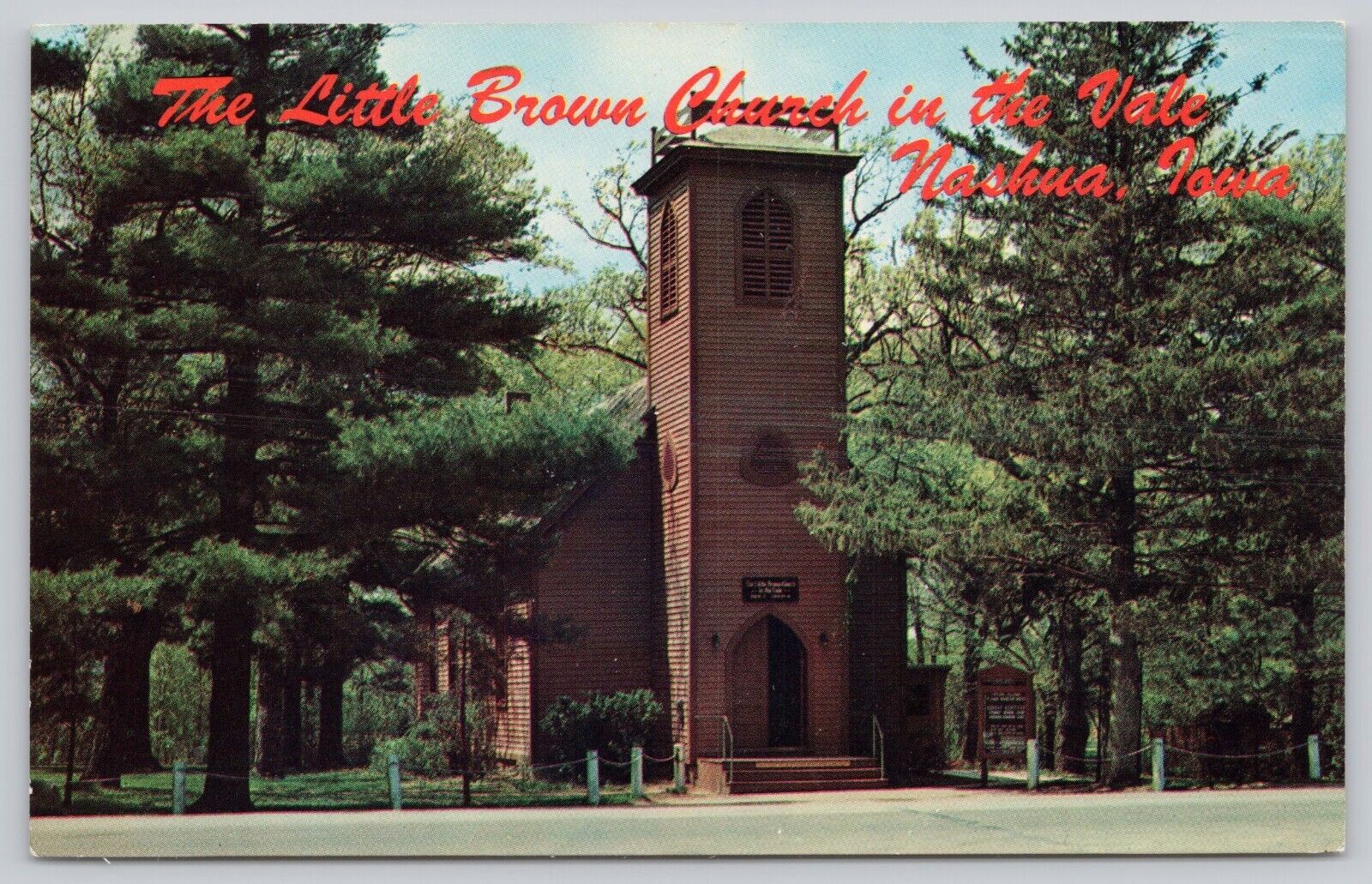Postcard Little Brown Church in the Vale Nashua IA