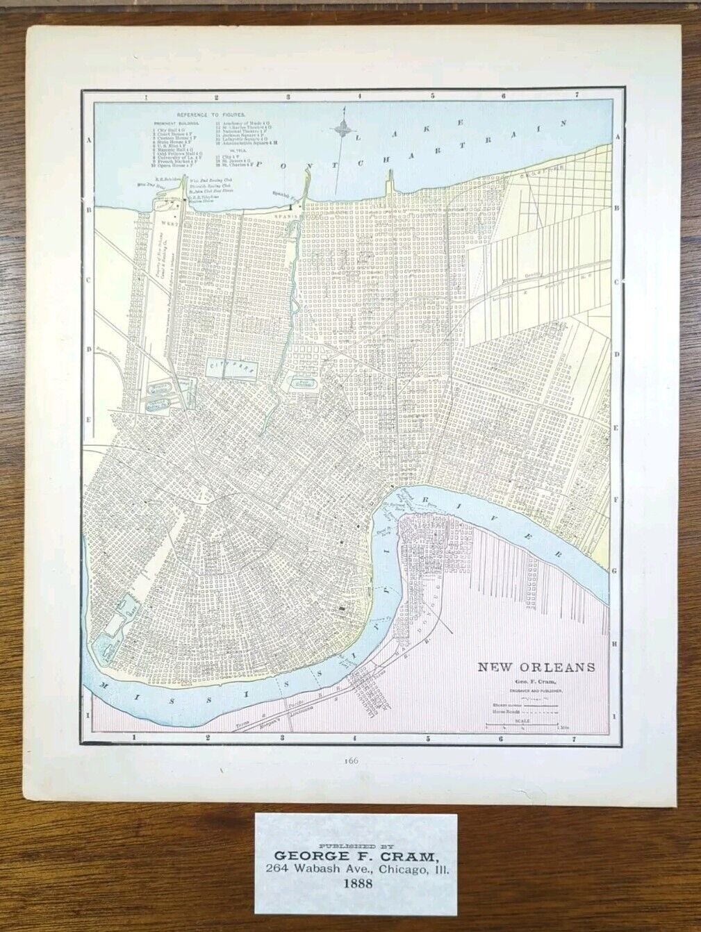 Vintage 1888 NEW ORLEANS LOUISIANA Map 11