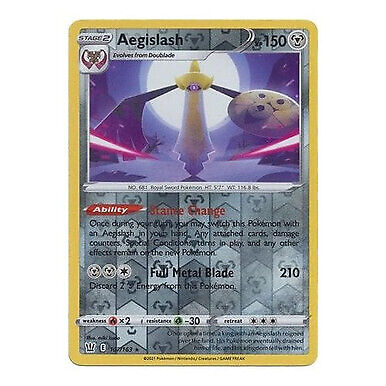 Aegislash - 107/163 - Rev.Holo Rare - Pokemon - Battle Styles - Near Mint/Mint