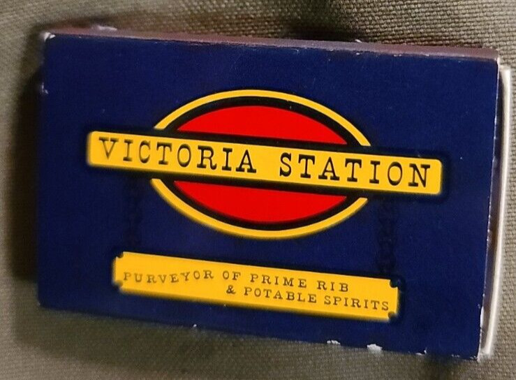 Victoria Station Prime Rib Spirits San Francisco Matchbook Match Box