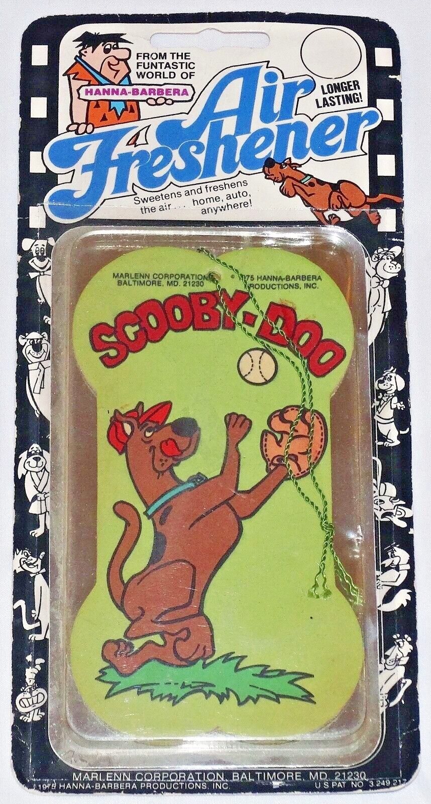 Scooby Doo Vintage Air Freshener MOSC 1975 Hanna Barbera Prod. Marlenn Corp