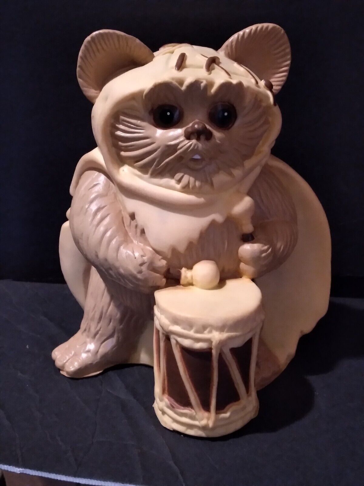 Vintage Star Wars Ewok Bank Playing Drum Cape 1983 No Stopper Return of the Jedi