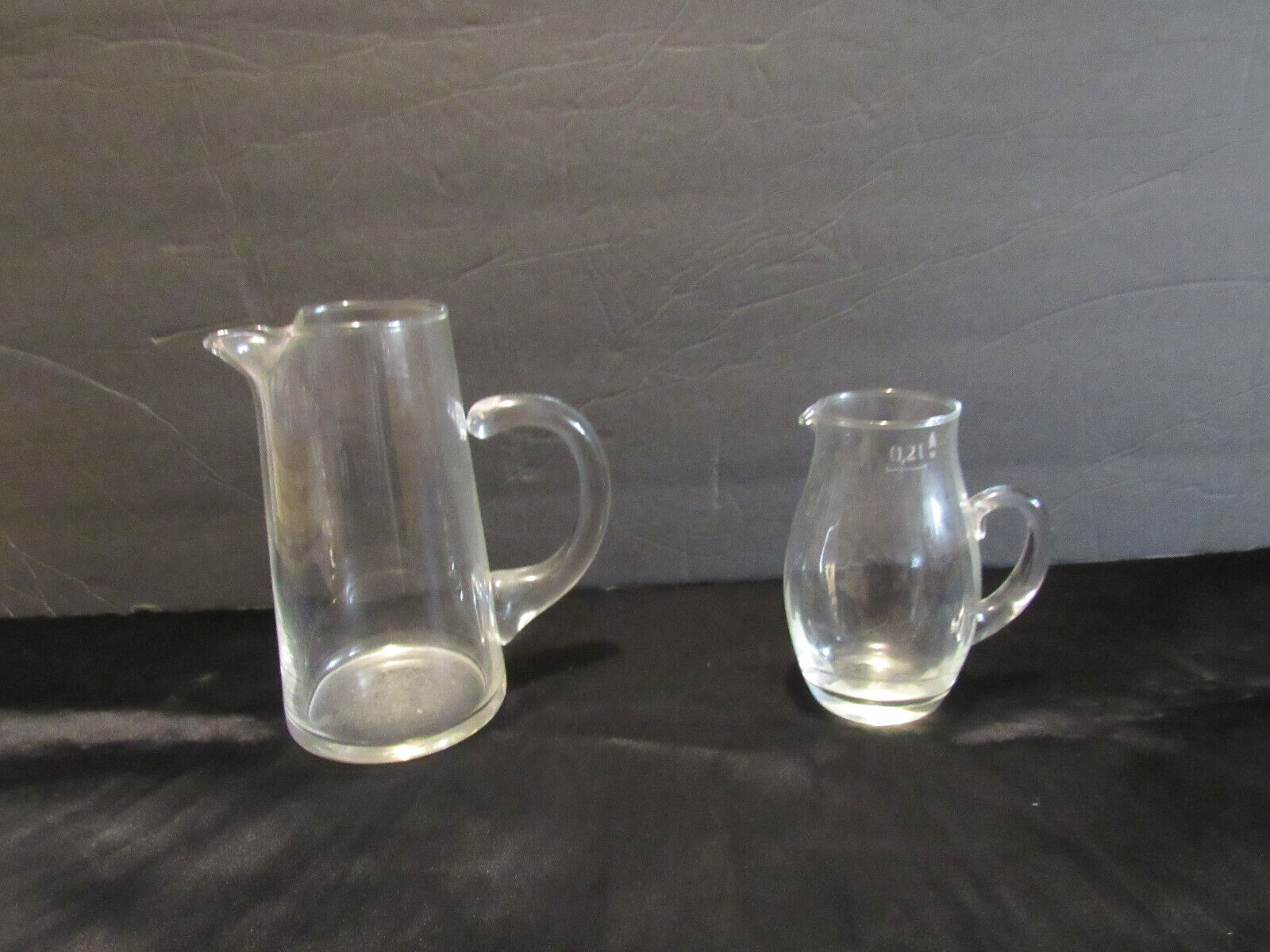 Vintage Two Glass Pitchers