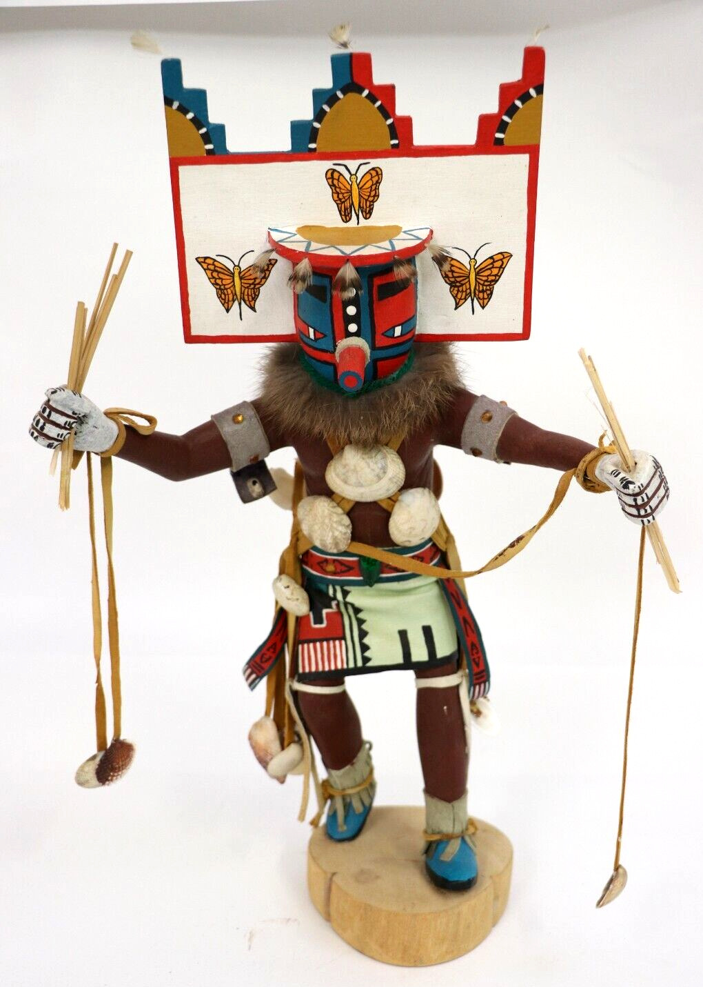 Vintage Indian Hopi Kachina Doll Butterfly Dancer Signed