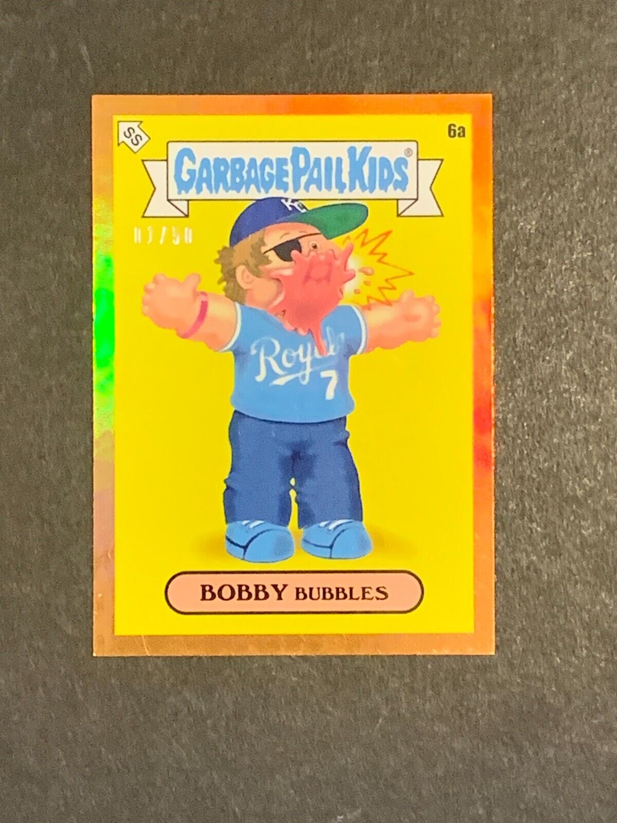 2022 Topps Bobby Witt Garbage Pail Kids GPK MLB X Keith Shore Orange #6a 1/50