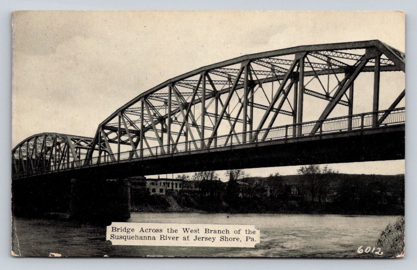 c1940s Bridge West Branch Susquehanna River Jersey Shore PA P283A