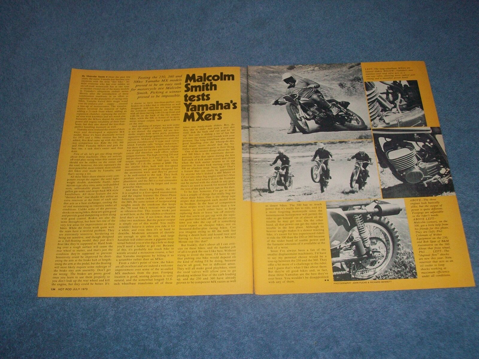1973 Yamaha 250 360 500 Vintage Bike Test Article \