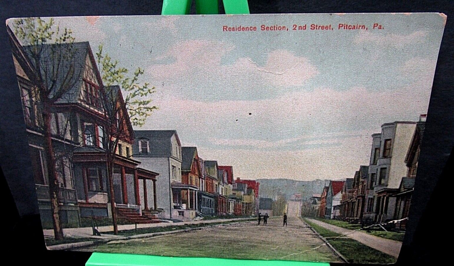 Postcard-Pennsylvania- Pitcairn PA- Residence Section 2nd Street view 1909 post