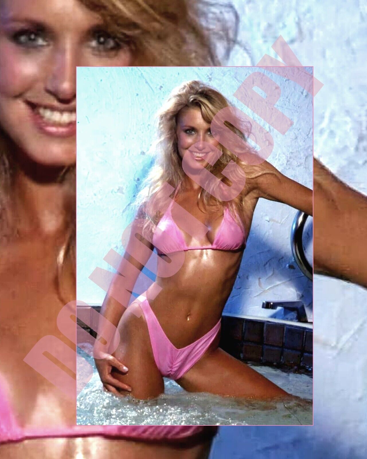 Heather Thomas Standing In Hot Tub With Bikini Pin-Up 8x10 Photo
