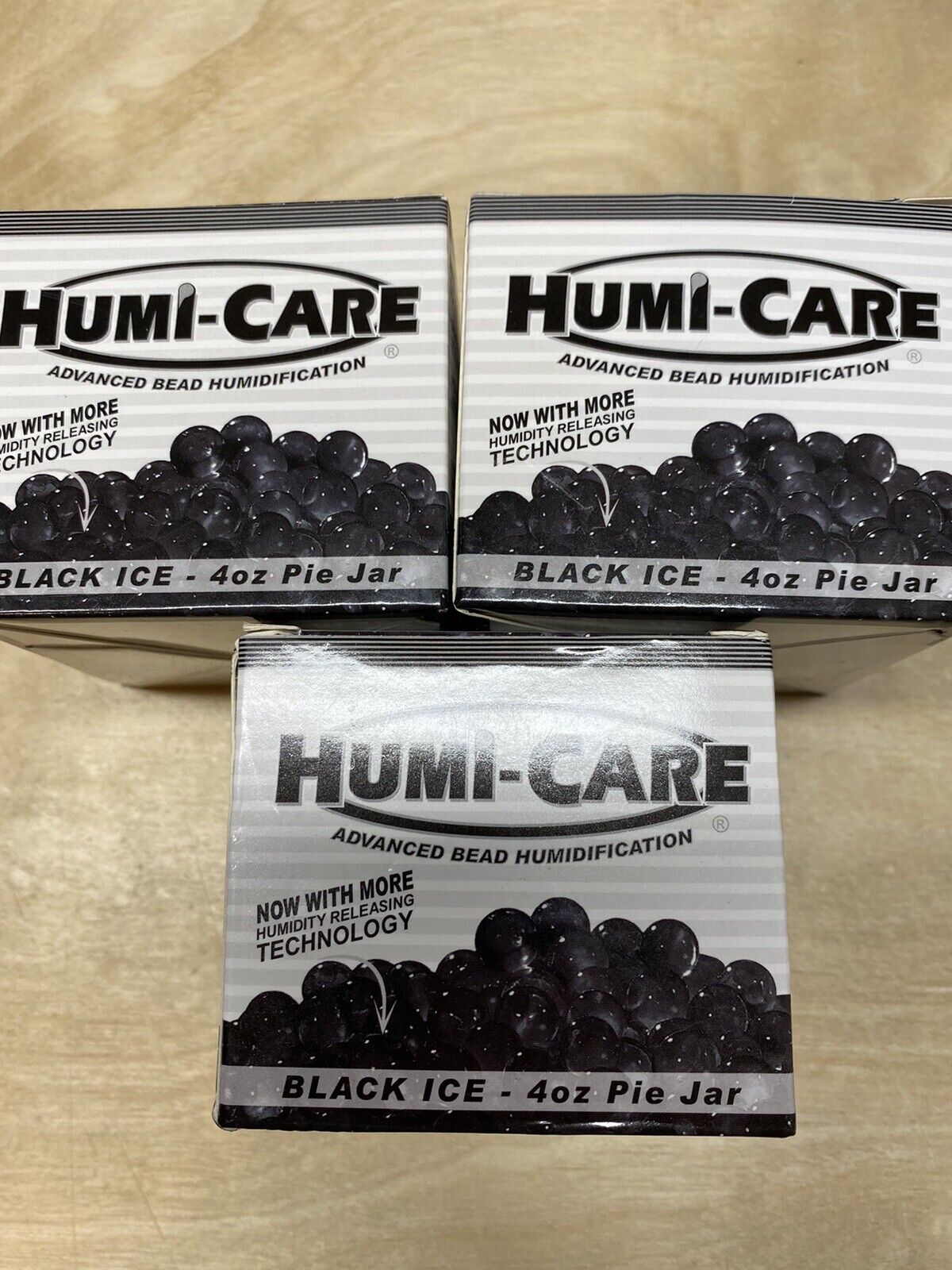 HUMI-CARE Black Ice Cigar Humidor Humidification Beads 4oz - 3 Pack
