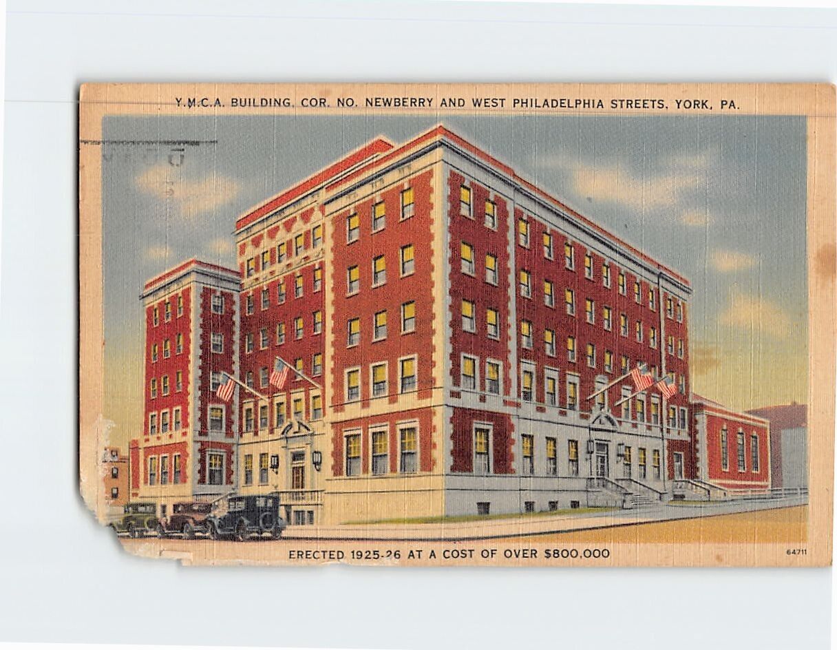 Postcard YMCA Building York Pennsylvania USA