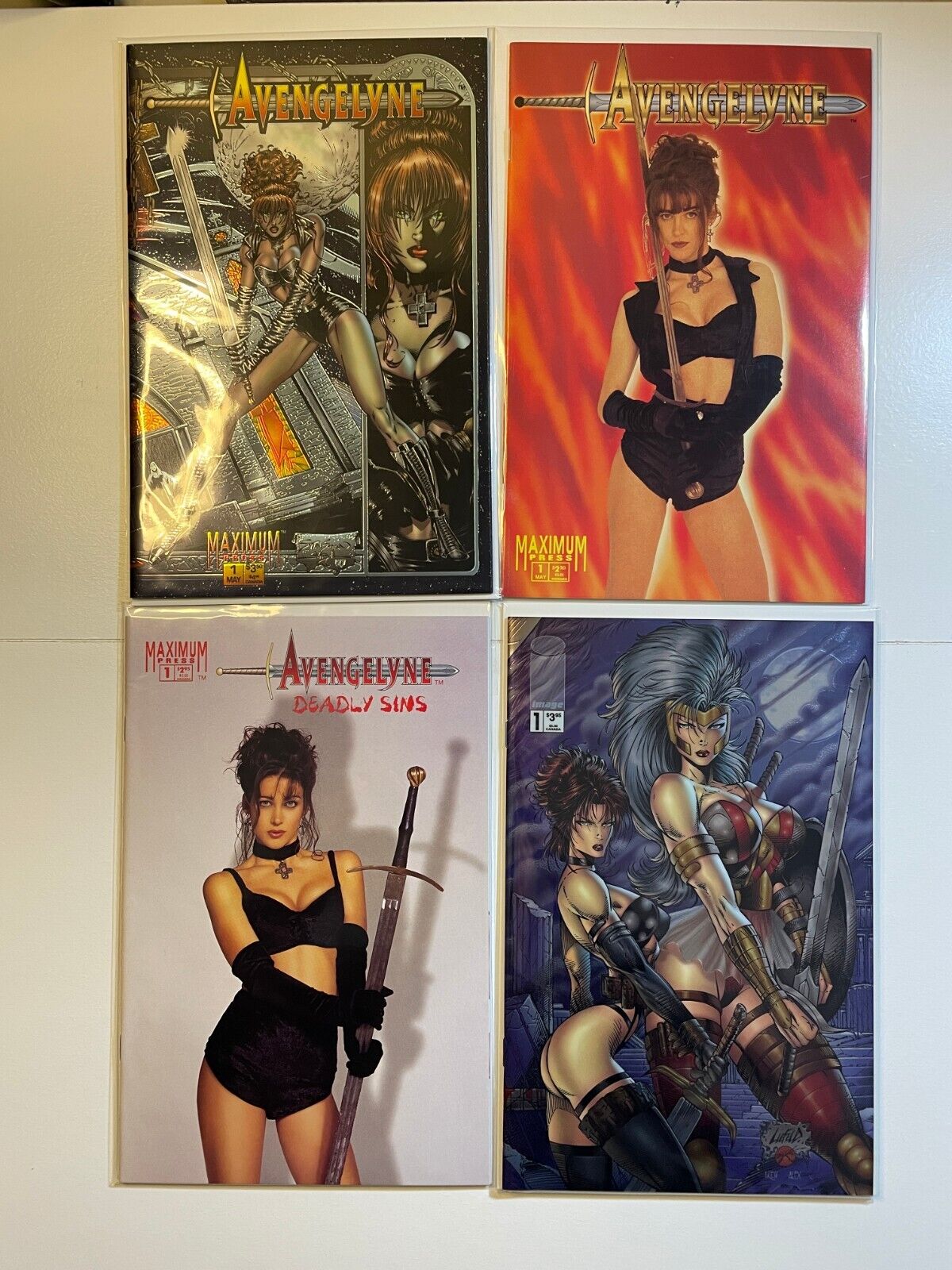 Avengelyne 1s Key Issue Lot, 1995 Maximum Press, Photo Chromium Covers