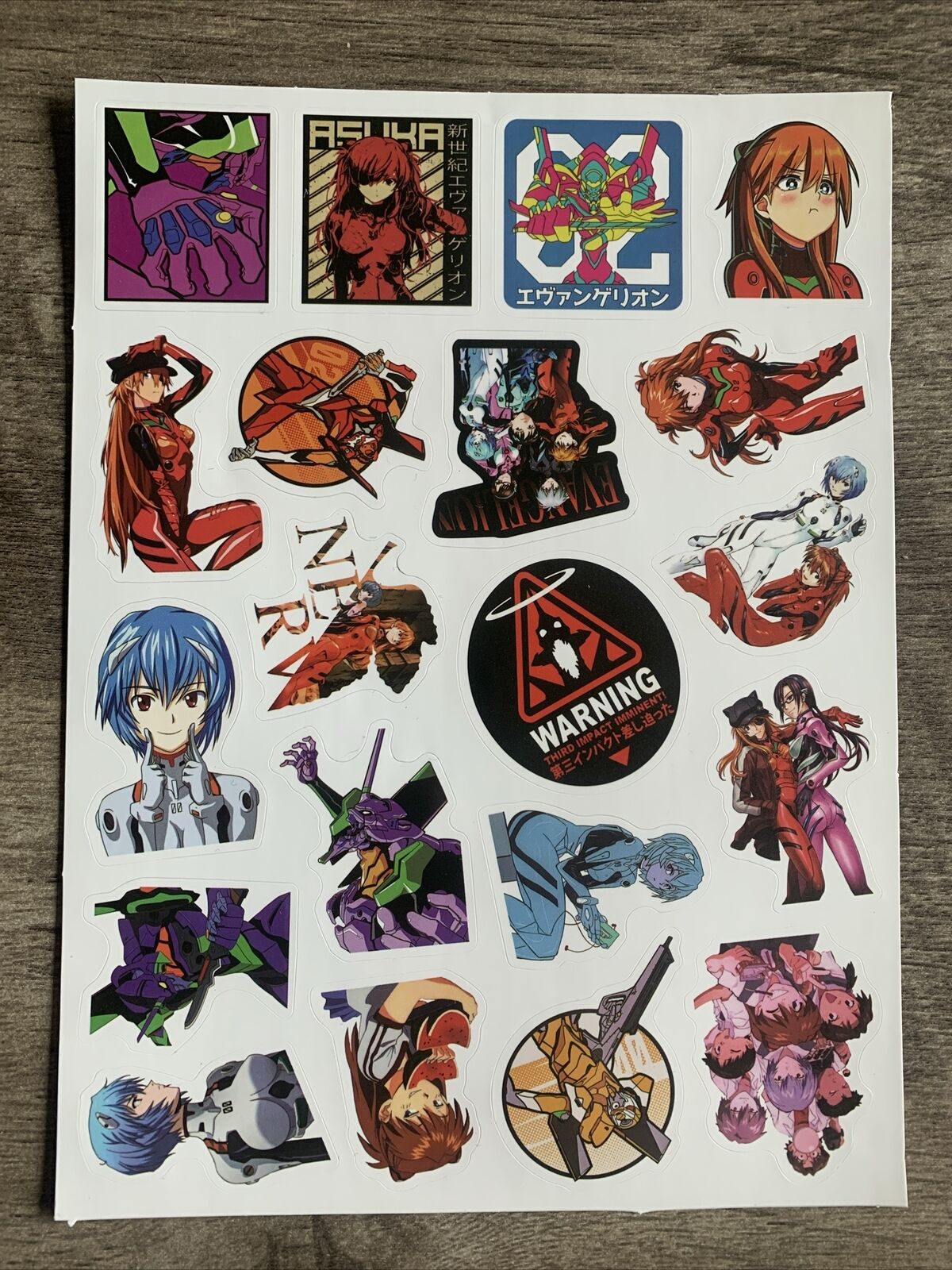 One (1) Sheet Of Anime Stickers